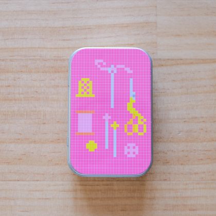 Caja costurera - costurero rosa