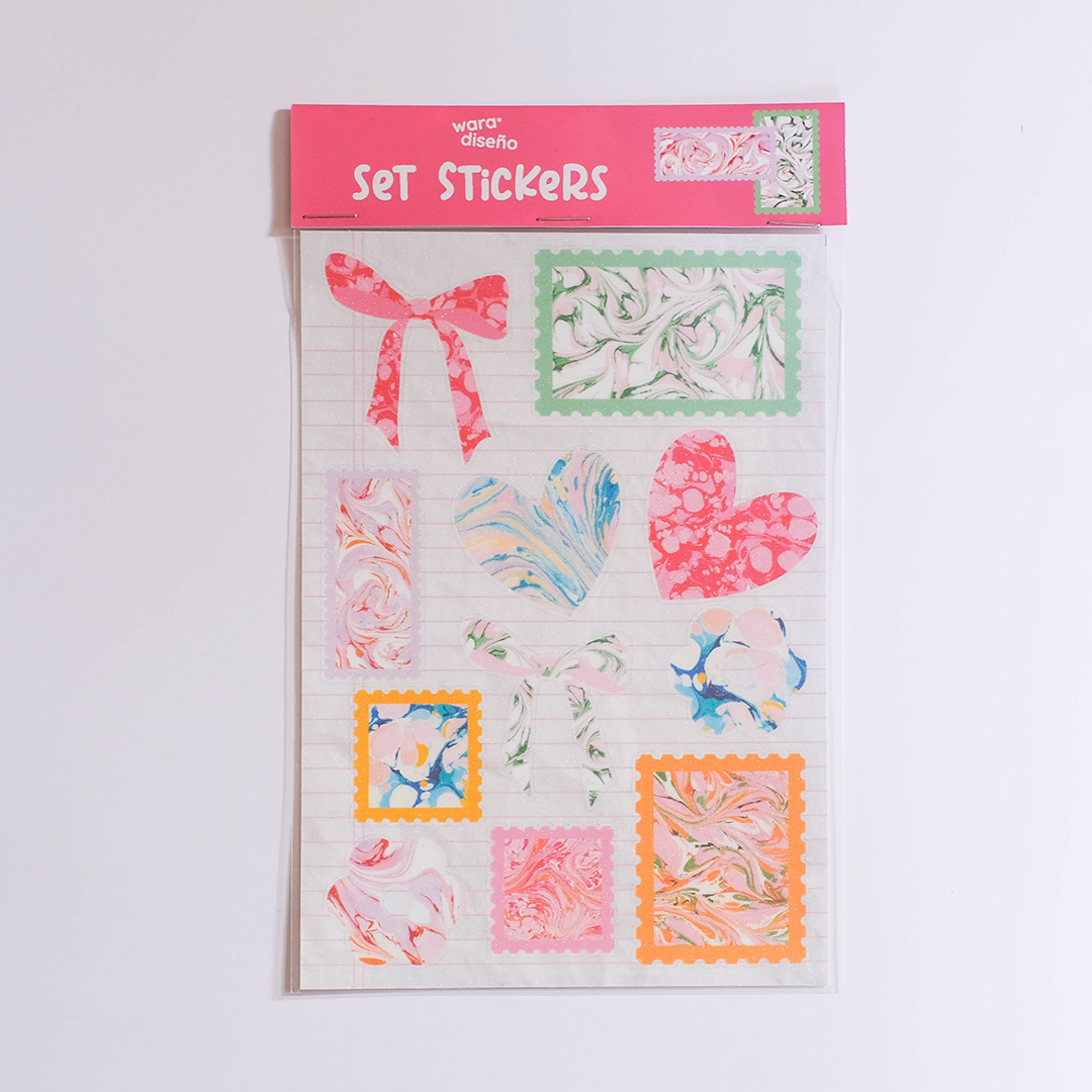 Set Stickers marmolado